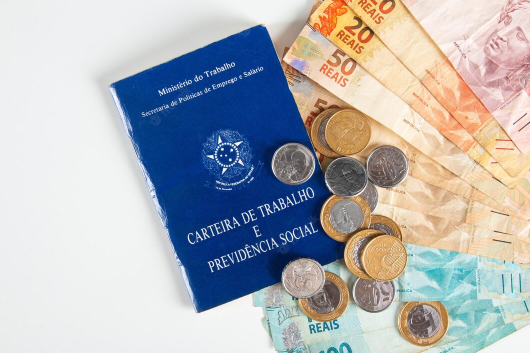documento brasileiro de trabalho e previdencia social carteira de trabalho e previdencia social com notas de dinheiro brasileiro 259266 2954