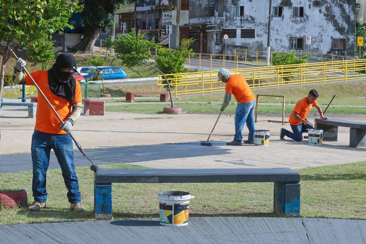 Parceria entre Governo e Prefeitura garante manutencao de parques construidos pelo Prosamin